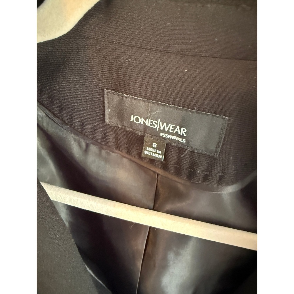 Jones Wear Essentials Black Skirt Suit Set Blazer Pencil Skirt Size 8 - Picture 3 of 11